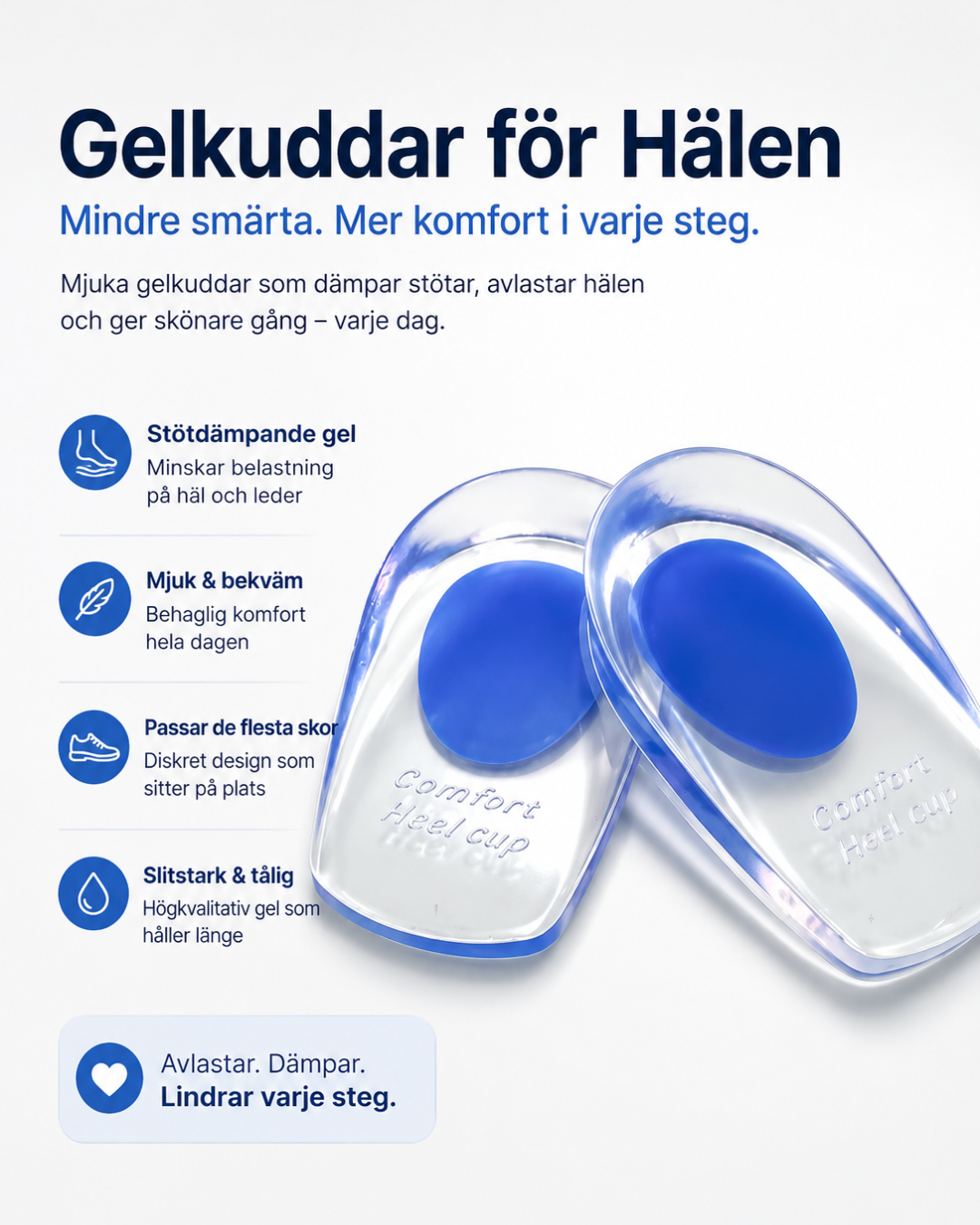 Mjuka Hälkoppar i Silikon för Hälavlastning
